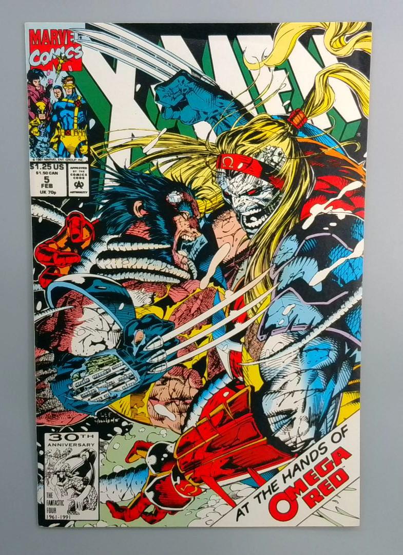 X-Men #5 VF 2nd Omega Red Marvel 1991