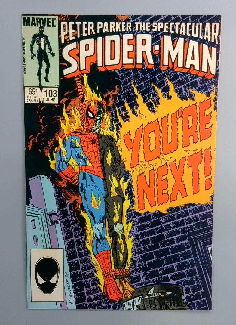 Spectacular Spider-Man #103 VF+ 1st Peter David Work Marvel 1985