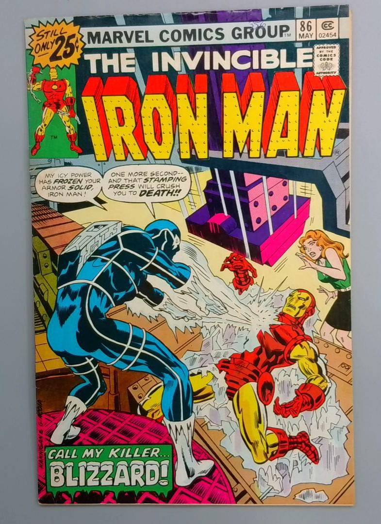 Iron Man #86 V F 1st Appearance of Blizzard Marvel 1976