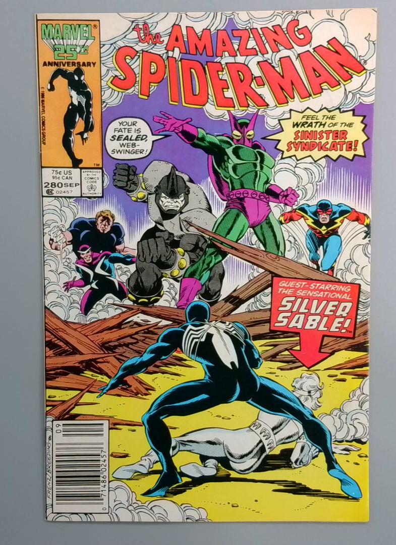 Amazing Spider-Man #280 1st Sinister Syndicate, Newsstand Marvel 1986