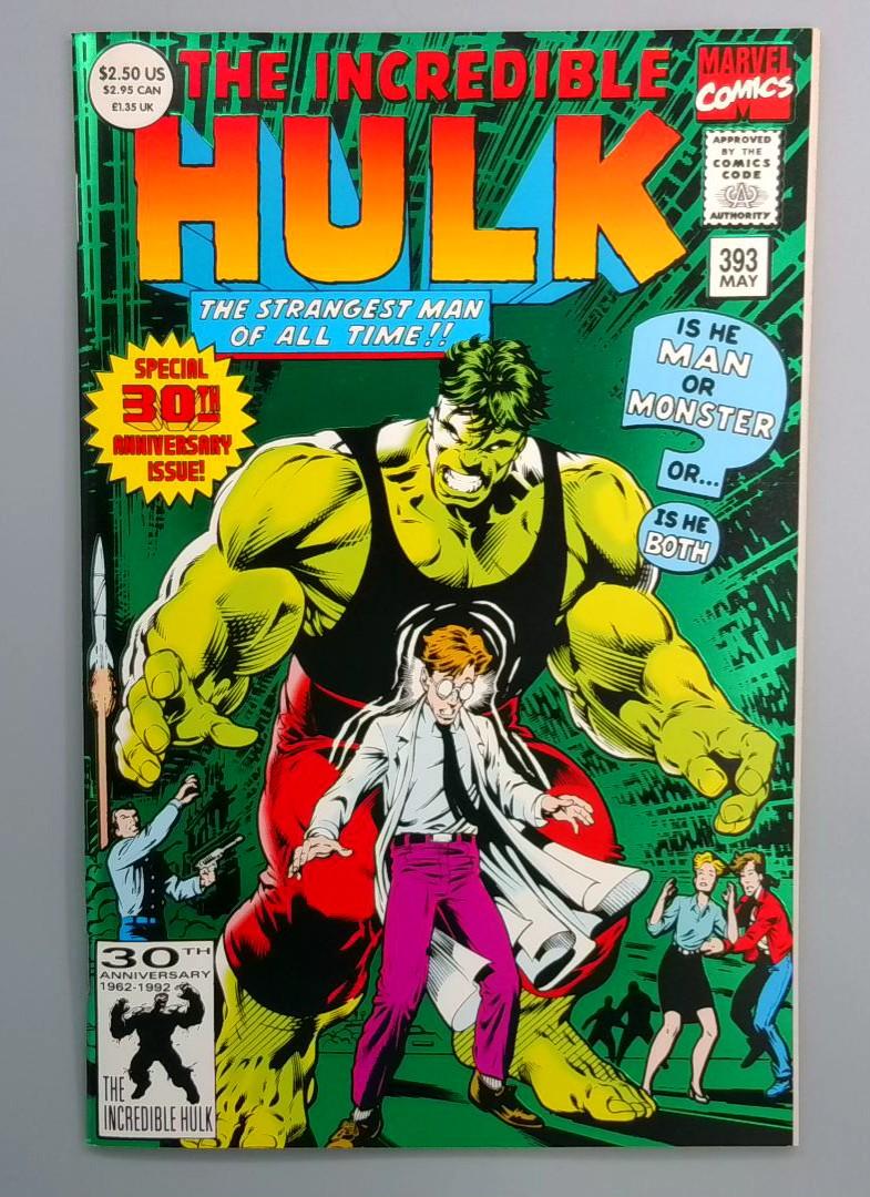 Incredible Hulk #393 NM Green Foil. 30th Anniversary Marvel 1992