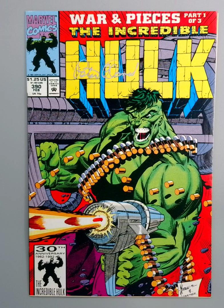 Incredible Hulk #390 Signed by Peter David Marvel 1992