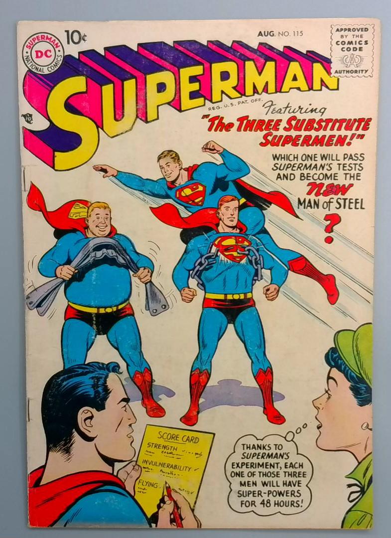 Superman #115 VG- 1st Tom Thumb DC 1957