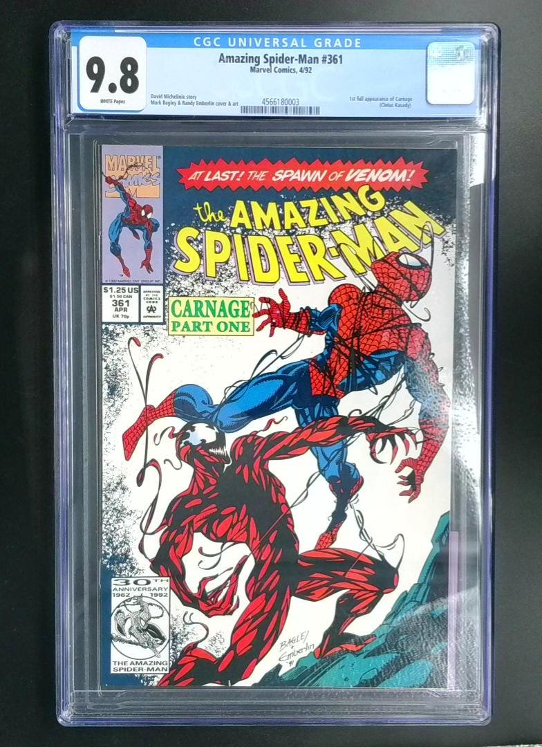 Amazing Spider-Man #361 1st App of Carnage Marvel 1992 9.8 CGC White Pages