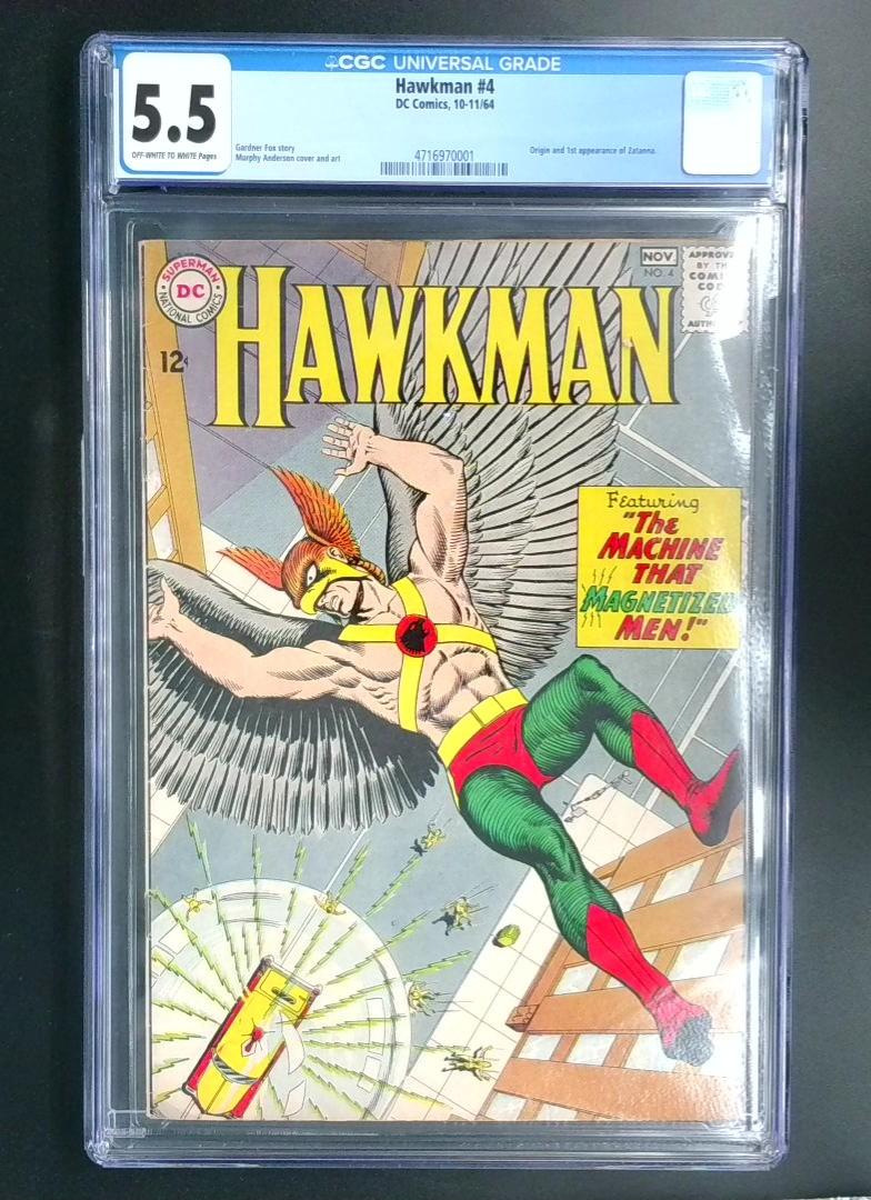 Hawkman #4 Origin and 1st App of Zatanna 5.5 CGC DC Comics 1964 