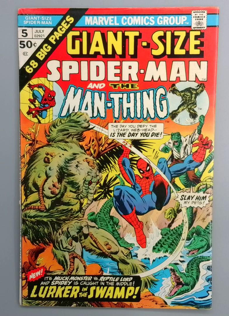 Giant-Size Spider-Man #5 FN+ Lizard, Man-Thing Marvel 1975