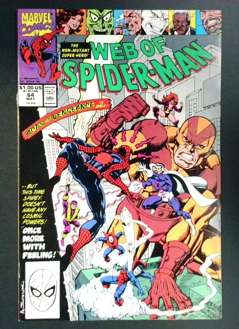 Web of Spider-Man #64 VF+ Marvel 1990