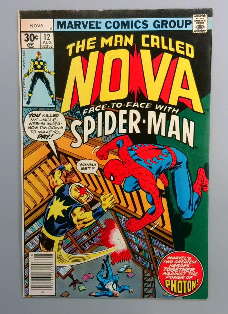 Nova #12, VF Spider-Man, Marvel Comics,1977