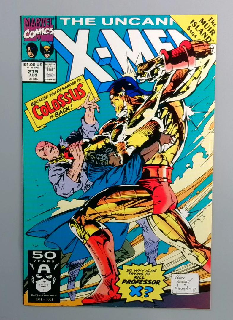 Uncanny X-Men #279 NM- Last Jim Lee, Chris Claremont Issue Marvel 1991