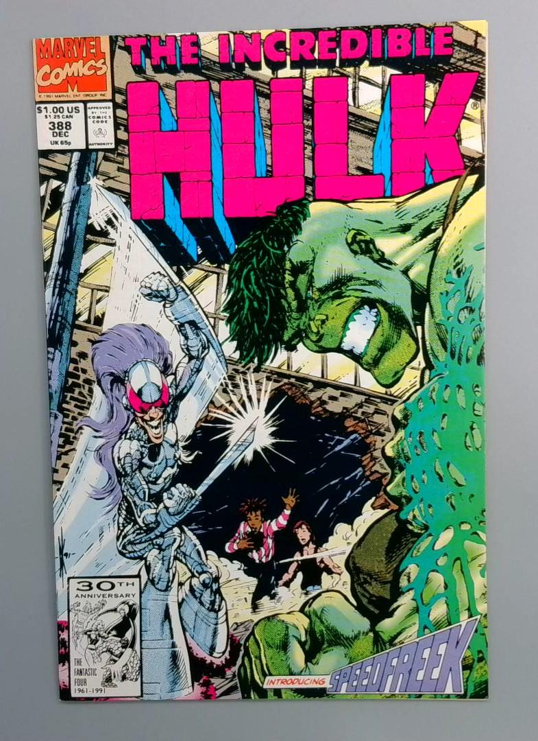 Incredible Hulk #388 NM- 1st Appearance of Speedfreek Marvel 1991