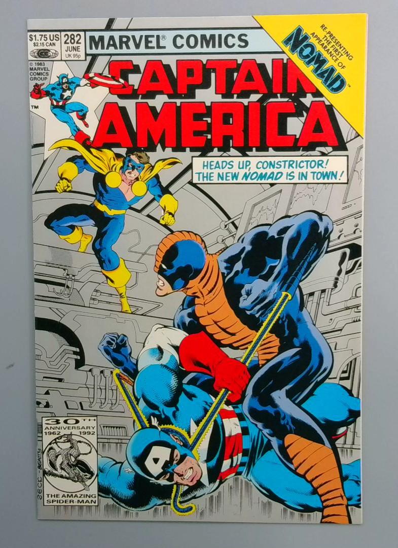 Captain America #282 2nd Print 1st Nomad Marvel 1992