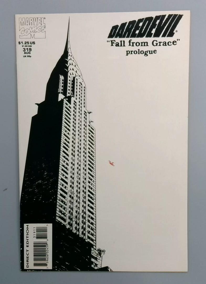 Daredevil #319 NM White Background, Fall from Grace, Marvel 1993