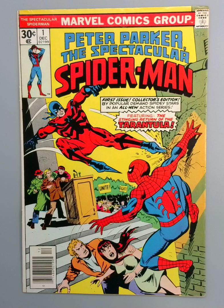 Spectacular Spider-Man #1 FN 1st Appearance of Edward Lansky Marvel 1976