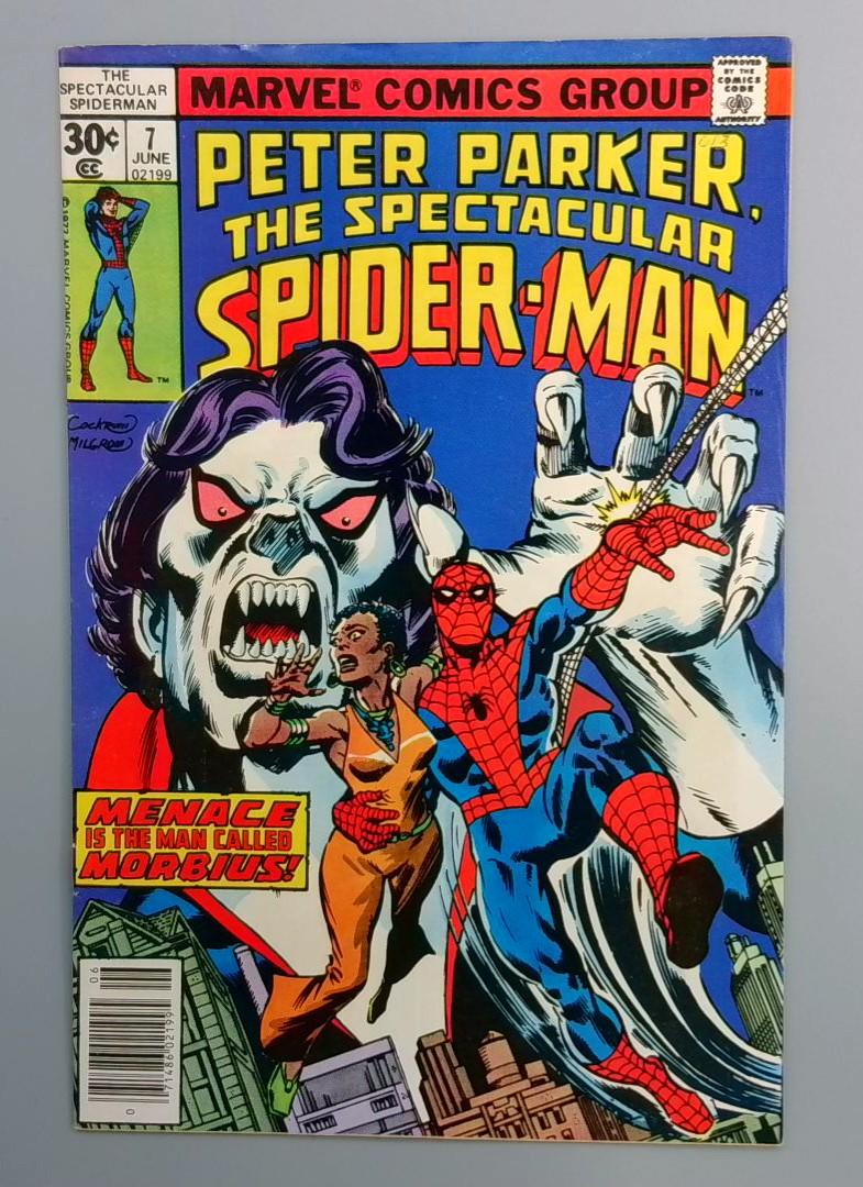 Spectacular Spider-Man #7 VF+ Morbius the Living Vampire Marvel 1977