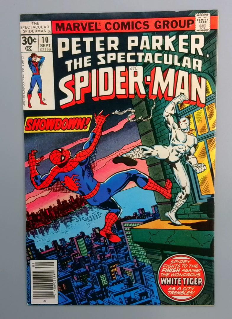 Spectacular Spider-Man #10 VF- 2nd White Tiger Marvel 1977