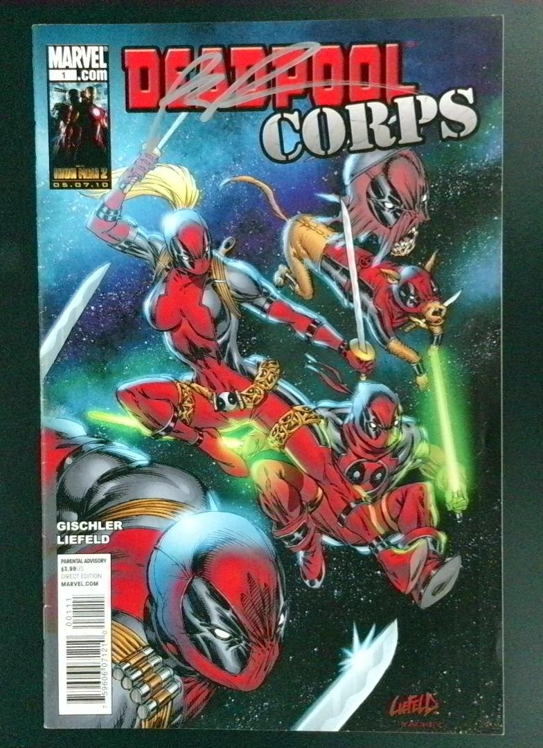 Deadpool Corps #1 VF Signed Liefeld Marvel 2010