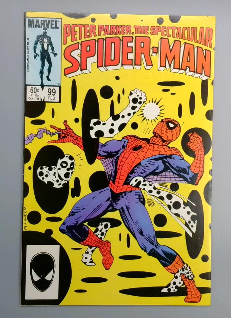 Spectacular Spider-Man #99 1st Cover Appearance of Spot Marvel 1984
