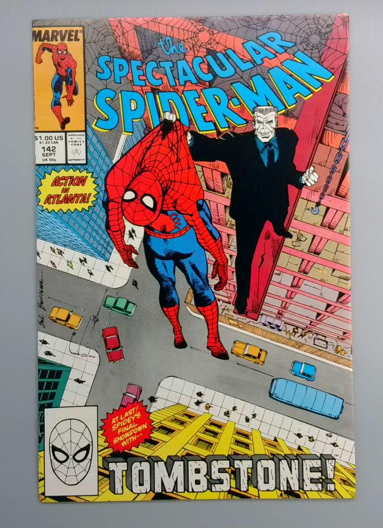 Spectacular Spider-Man #142 NM- Punisher Tombstone Marvel 1988