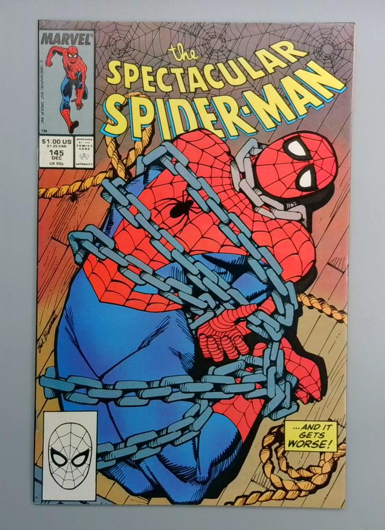 Spectacular Spider-Man #145 VF+ Punisher Marvel 1988