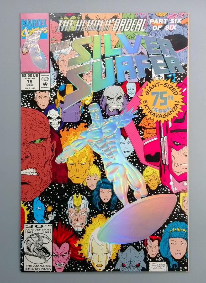 Silver Surfer #75 NM Holofoil Embossed Cover Direct Edition Marvel 1992