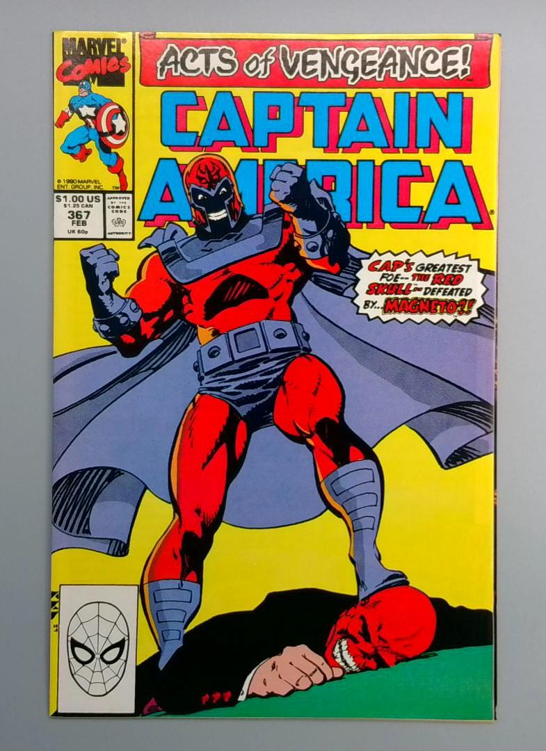 Captain America #367 NM- Magneto Marvel 1990