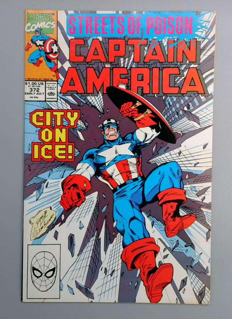 Captain America #372 Direct Edition Marvel 1990