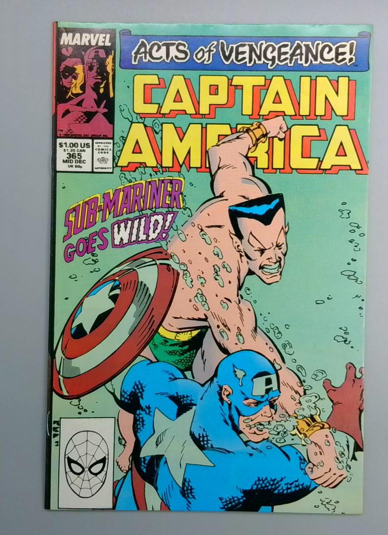 Captain America #365 VF Namor Marvel 1989