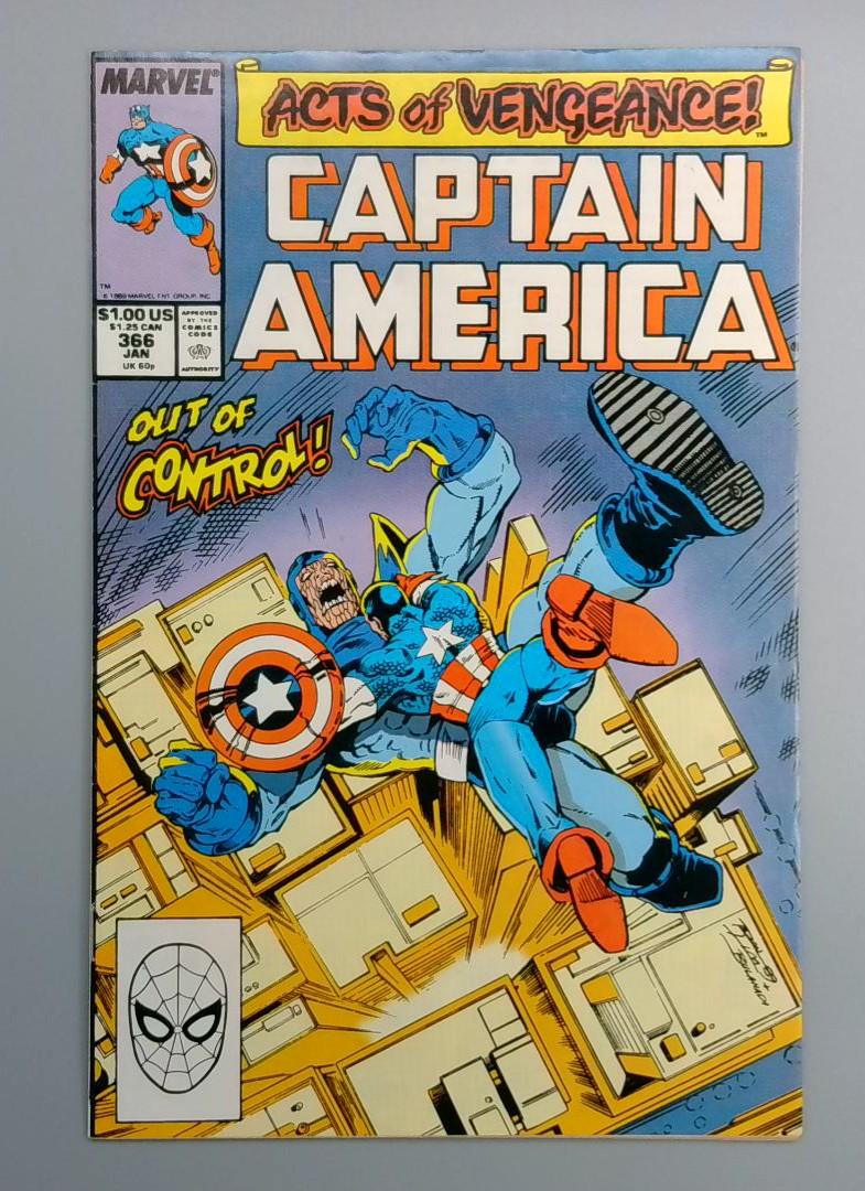 Captain America #366 Direct Edition Marvel 1990