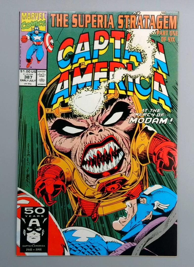 Captain America #387 Direct Edition Marvel 1991