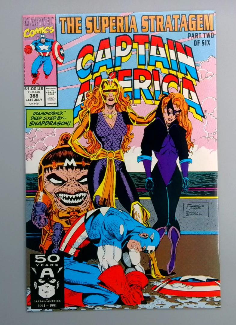Captain America #388 NM- 1st Blackbird Marvel 1991