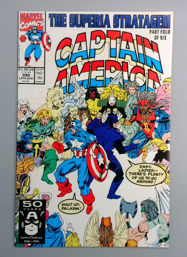 Captain America #390 NM- 1st Appearance of Superia Marvel 1991