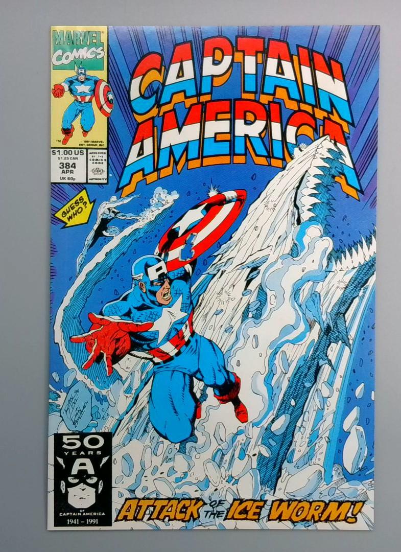 Captain America #384 NM Iceman Marvel 1991