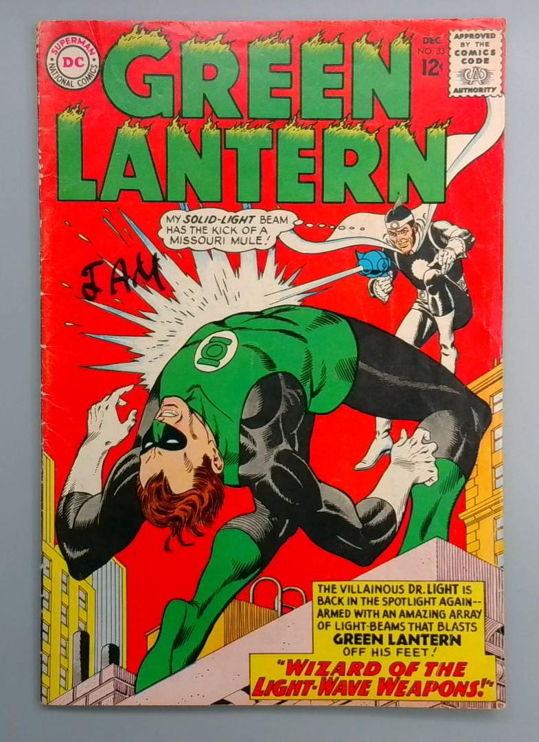 Green Lantern #33 VG+ Dr. Light Appearance Arthur Light DC 1964
