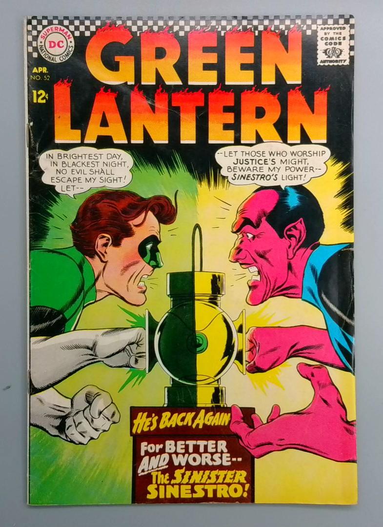 Green Lantern #52 Green Lantern vs Sinestro, SEE PICS DC 1967