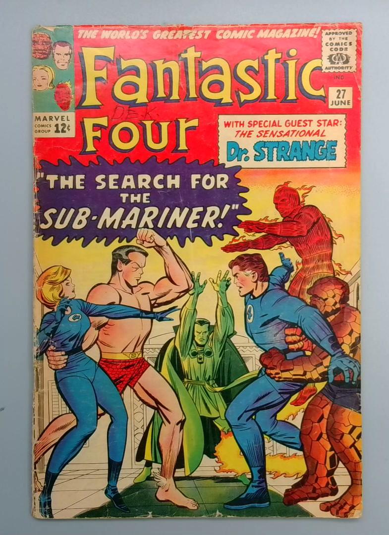 Fantastic Four #27 VG- 1st Doctor Strange, Fantastic Four Meeting Marvel 1964