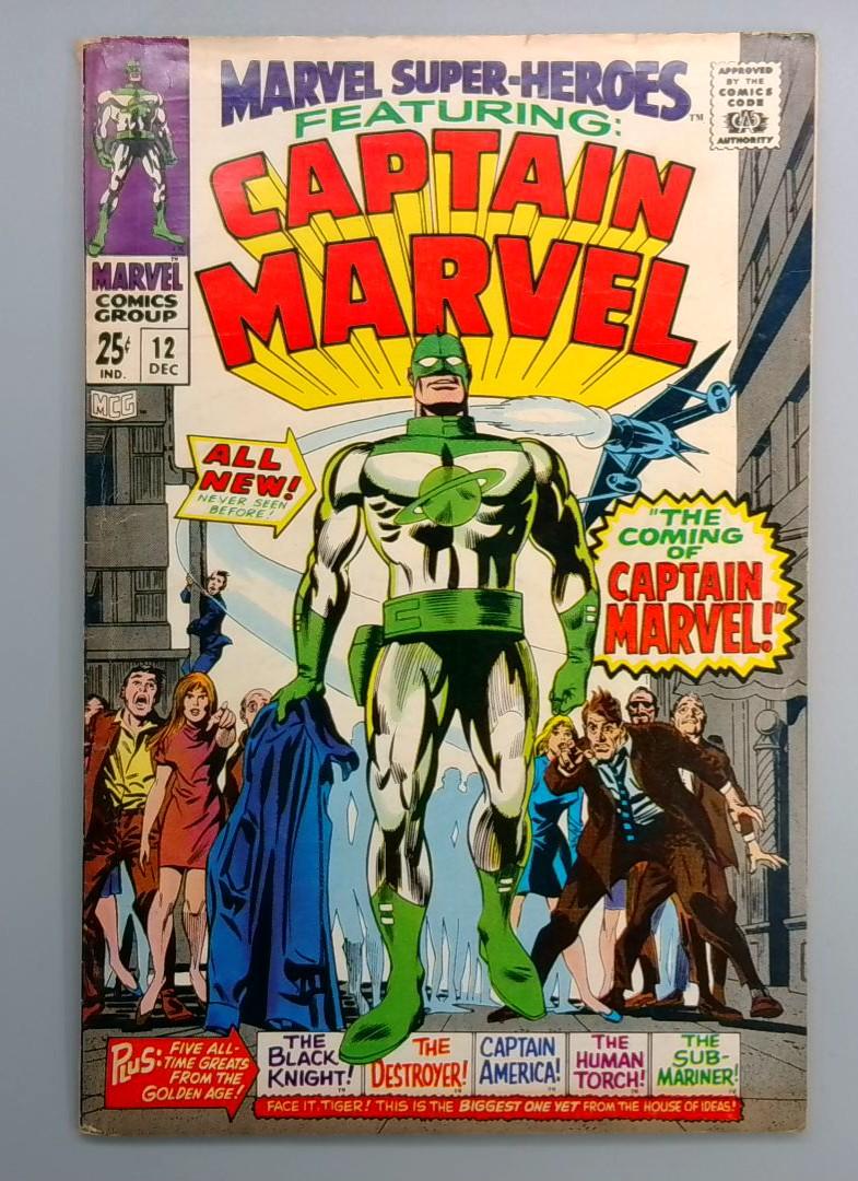 Marvel Super-Heroes #12 VG+ 1st Appearance of Captain Marvel Marvel 1968