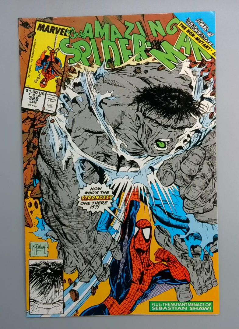Amazing Spider-Man #328 NM Mcfarlanes Hulk Marvel 1990