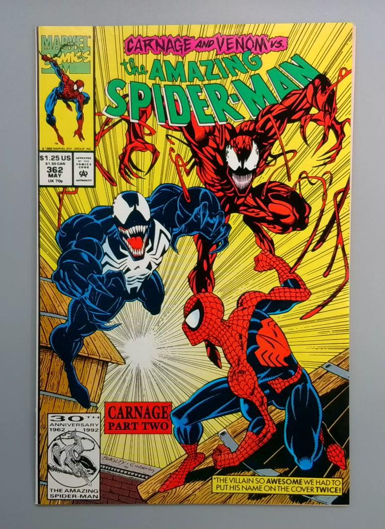 Amazing Spider-Man #362 NM- 2nd Appearance of Carnage Marvel 1992
