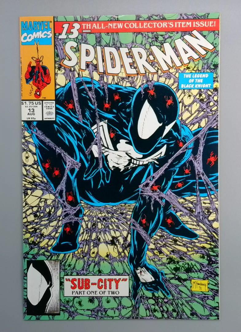 Spider-Man #13 NM- Black Costume Returns Marvel 1991