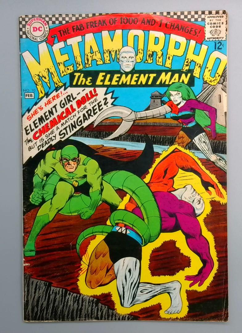Metamorpho #10 VG/FN Origin & 1st Appearance Element Girl DC Comics 1966