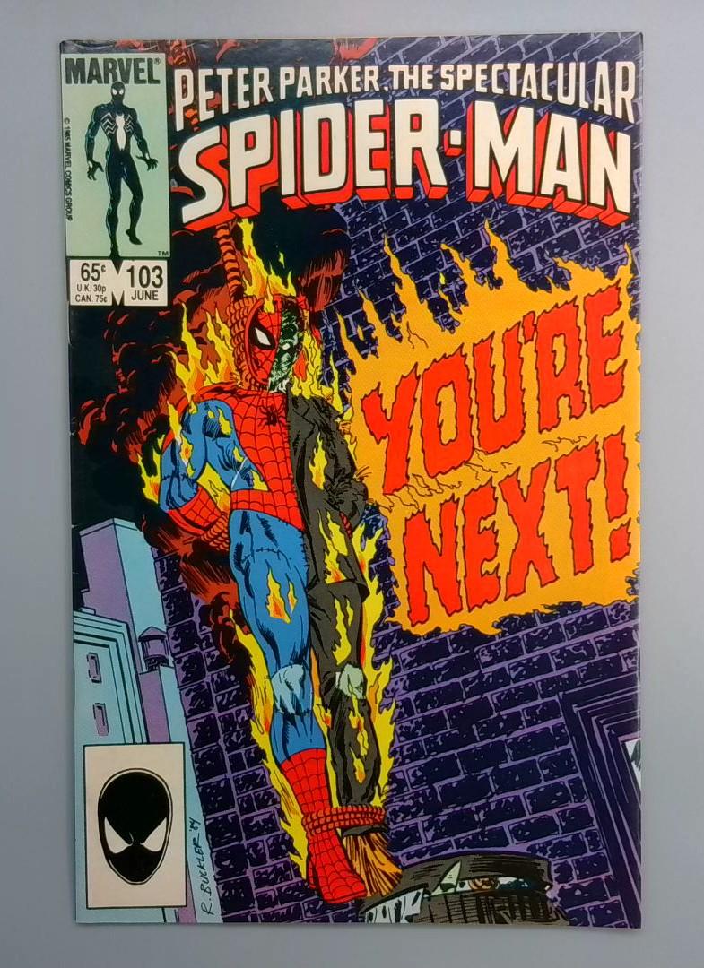 Spectacular Spider-Man #103 VF 1st Peter David Work Marvel 1985