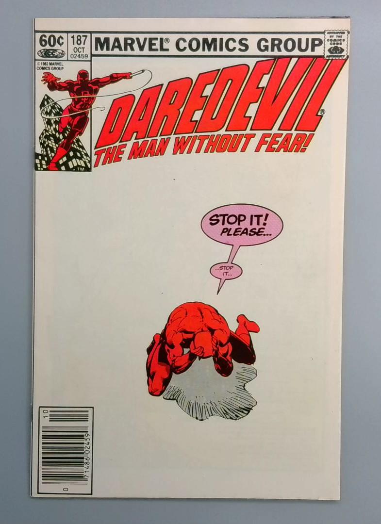 Daredevil #187 1st New Black Widow Costume, Newsstand Marvel 1982