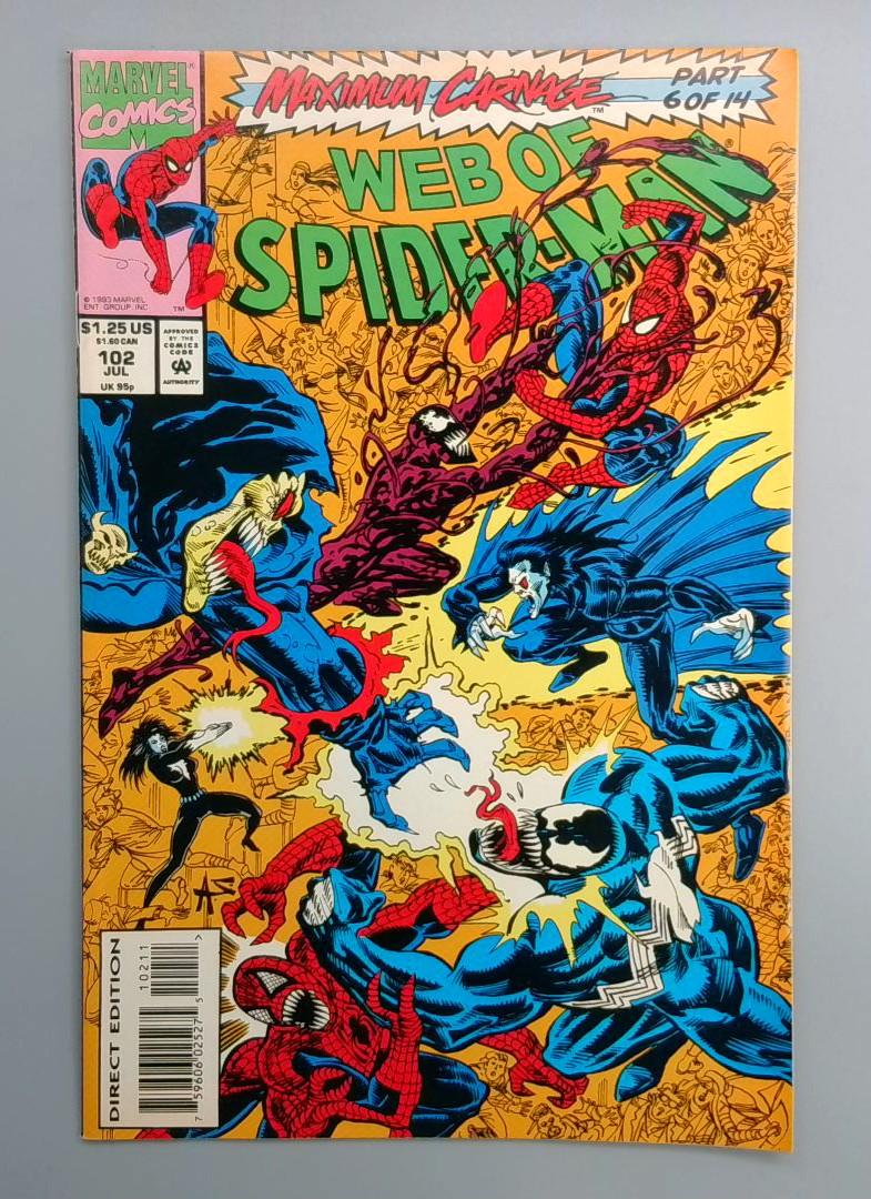Web of Spider-Man #102 VF/NM Maximum Carnage Part 6 Marvel 1993