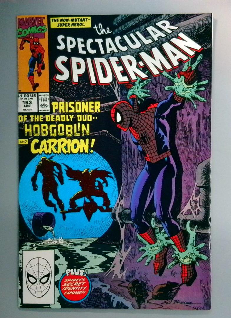 Spectacular Spider-Man #163 NM- Hobgoblin Direct Edition Marvel 1990