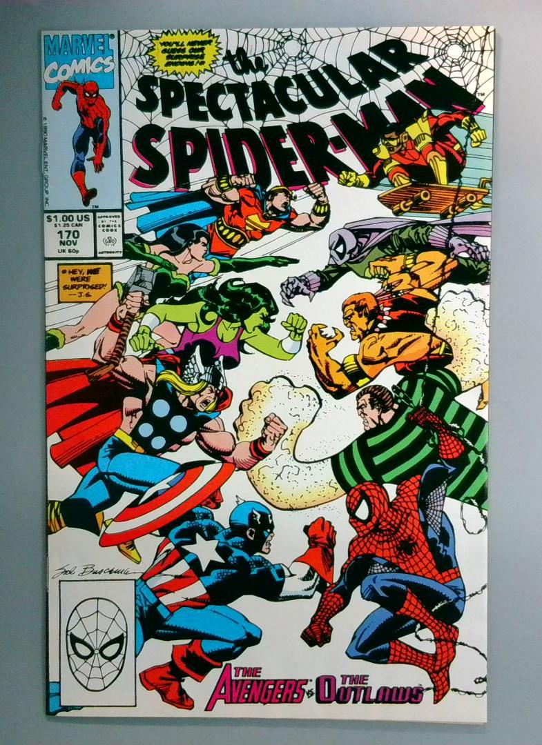 Spectacular Spider-Man #170 Direct Edition Marvel 1990