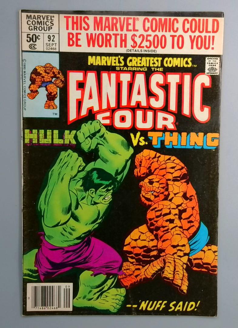 Marvels Greatest Comics #92 VG+ Newsstand Edition Marvel 1980