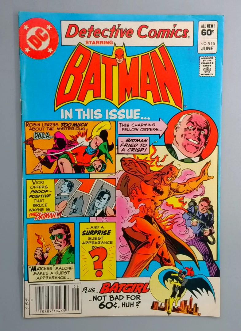 Detective Comics #515 Newsstand Edition DC 1982