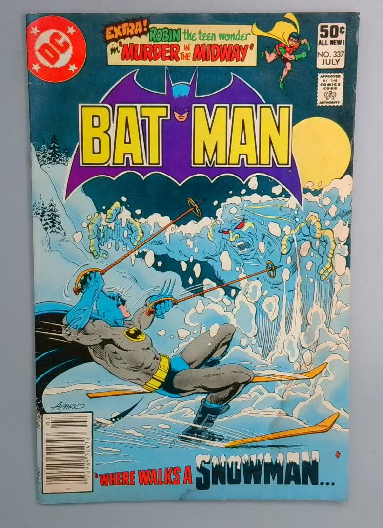 Batman #337 1st Snowman, Newsstand DC 1981