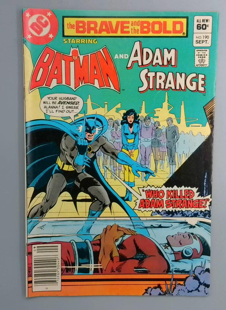Brave and the Bold #190 Batman and Adam Strange Newsstand DC 1982
