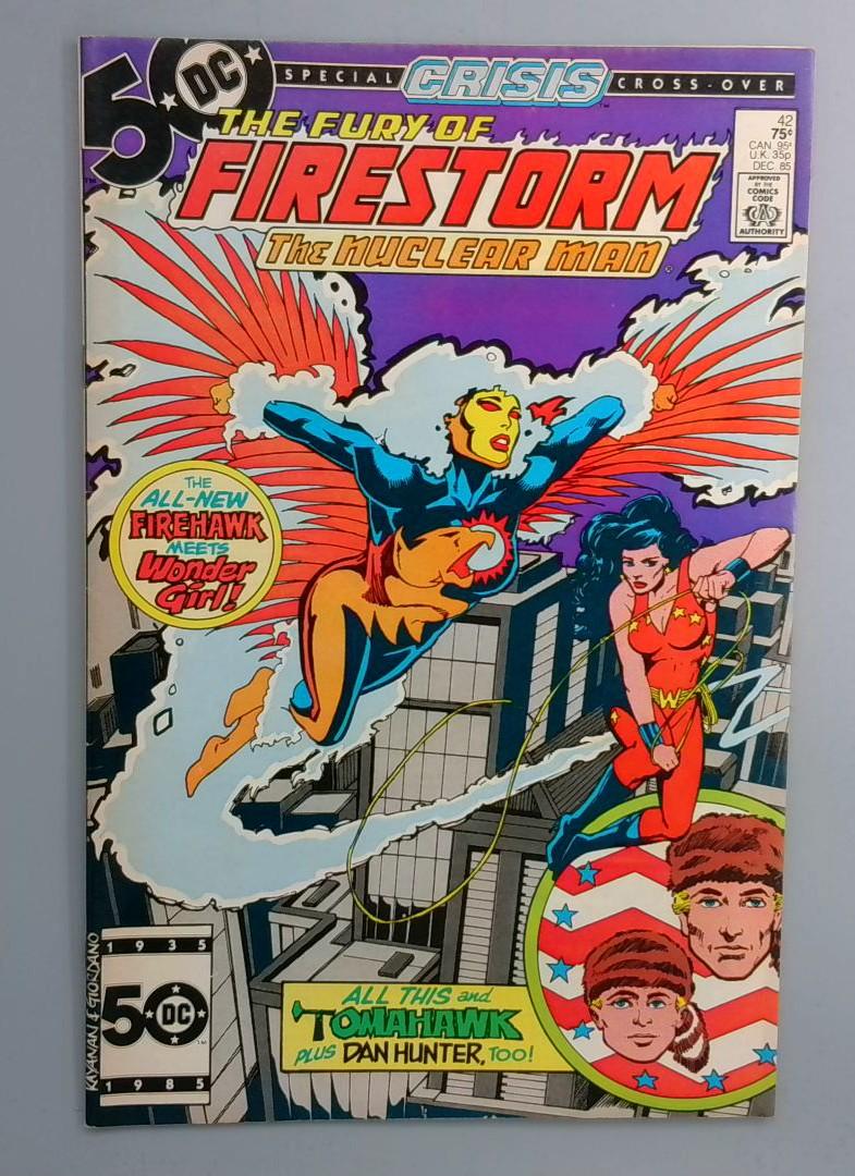 Fury of Firestorm #42 1st New Firehawk Costume Direct Edition DC 1985
